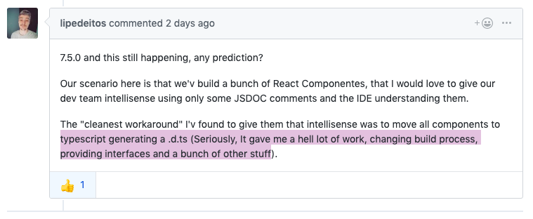babel issue comment saying how a person had to change entire built system to typescript because of babel