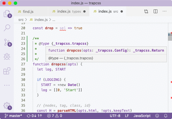 importing the trapcss method in implementation for @type annotation
